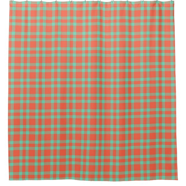 Coral Aquamarine Plaid Pattern (Front)