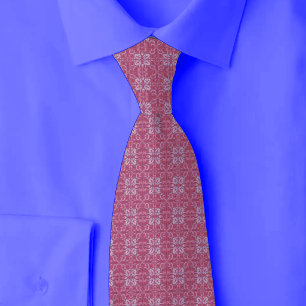 Coral Arabesque Tie
