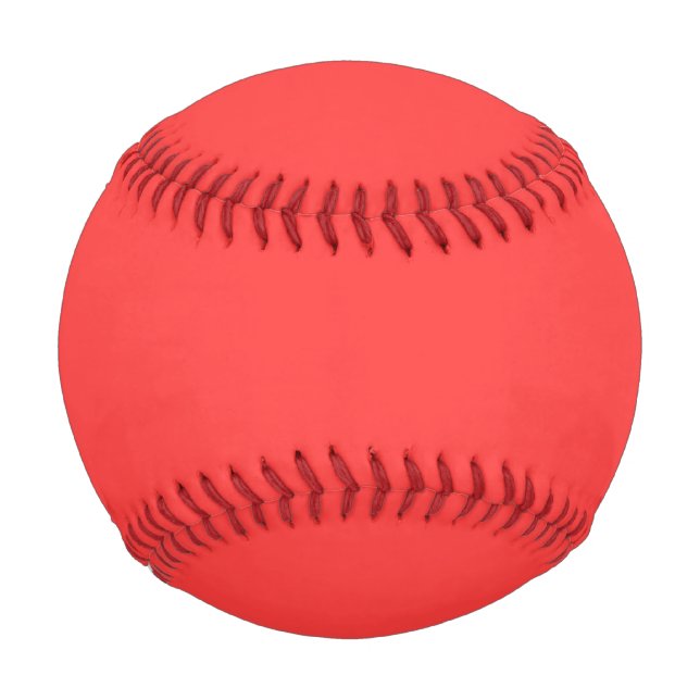 Coral Background Colour Customize This Baseball (Front)