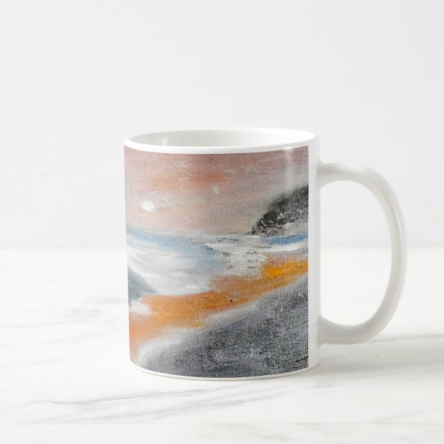 Coral Beach Abstract Mug (Right)