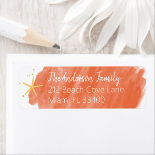 Coral Beach Hand-Lettered Typography Address