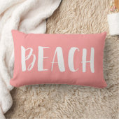 Coral Beach House Nautical Stripe Lumbar Pillow (Blanket)