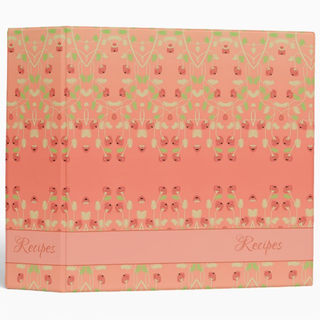 Coral berry patterned binder (Front/Spine)