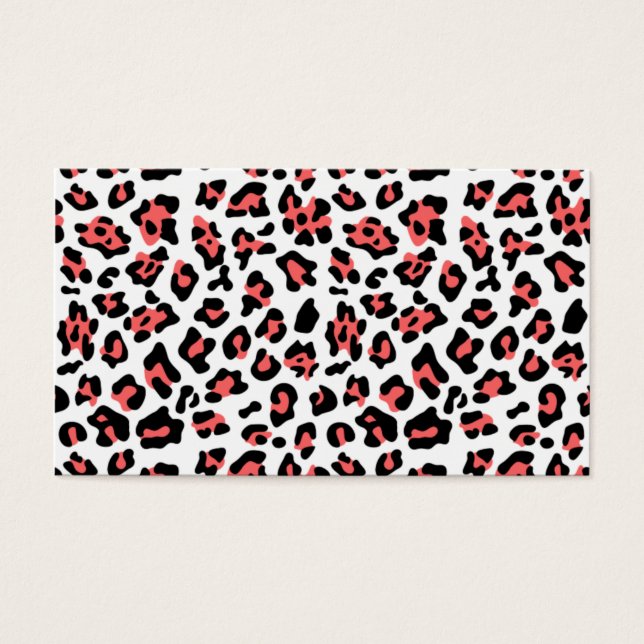 Coral Black Leopard Animal Print Pattern (Front)