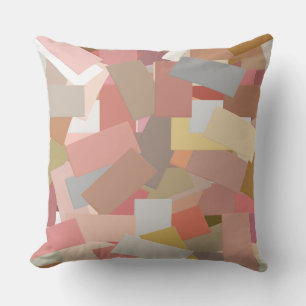 Coral Blocks throw pillow