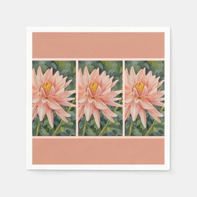 Coral Bloom - Paper Napkin (Front)