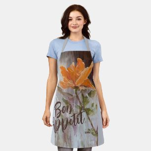 Coral Blooms All-Over Print Apron