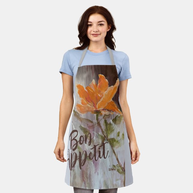 Coral Blooms All-Over Print Apron (Worn)