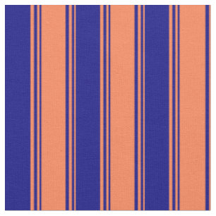 Coral & Blue Coloured Pattern Fabric