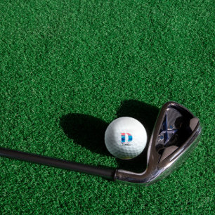  Coral blue cute  monogrammed initial D Golf Balls