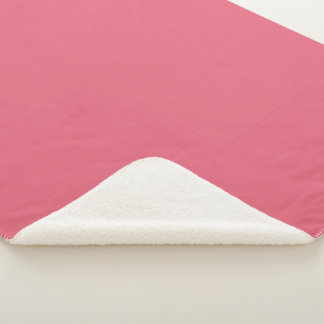 Coral Blush Watermelon Pink Solid Colour Sherpa Blanket