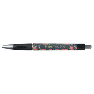 Coral Breeze Floral Personalized Pen