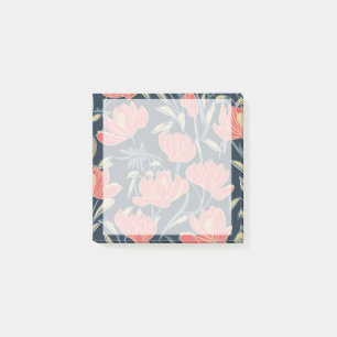 Coral Breeze Floral Post-it Notes