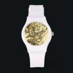 Coral by the Sea Watch<br><div class="desc">Get this modern piece of artwork today with cream coloured background. This piece of art contains a silhouette,  translucent coral that is very sharp and vivid. It's a contemporary art piece that will be perfect for any type of nautical theme you are trying to go for.</div>