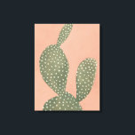 Coral Cacti Canvas Print<br><div class="desc">"Coral Cacti I" by Emma Scarvey. Features a polka dot cactus against a soft background.</div>