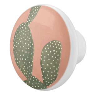 Coral Cacti Ceramic Knob