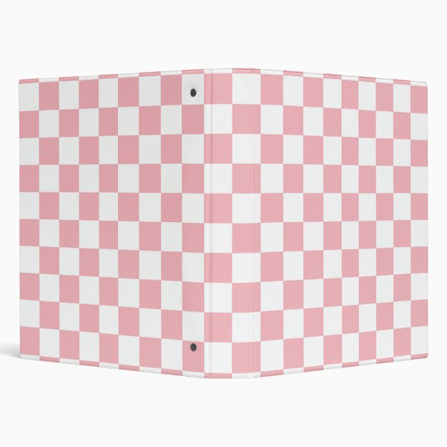 Coral Chequerboard Pattern Binder (Background)
