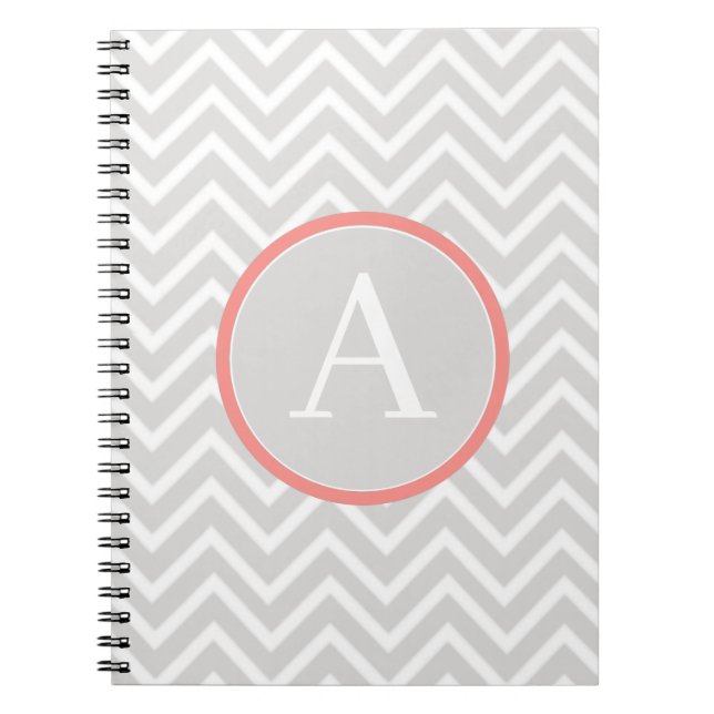 Coral Chevron Monogram Carnet (Devant)