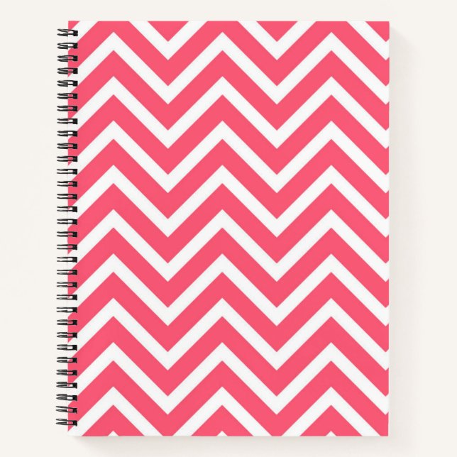 Coral Chevron Notebook (Front)