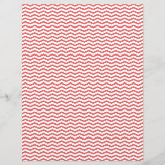 Coral Chevron/Zig Zag Papier à écusson