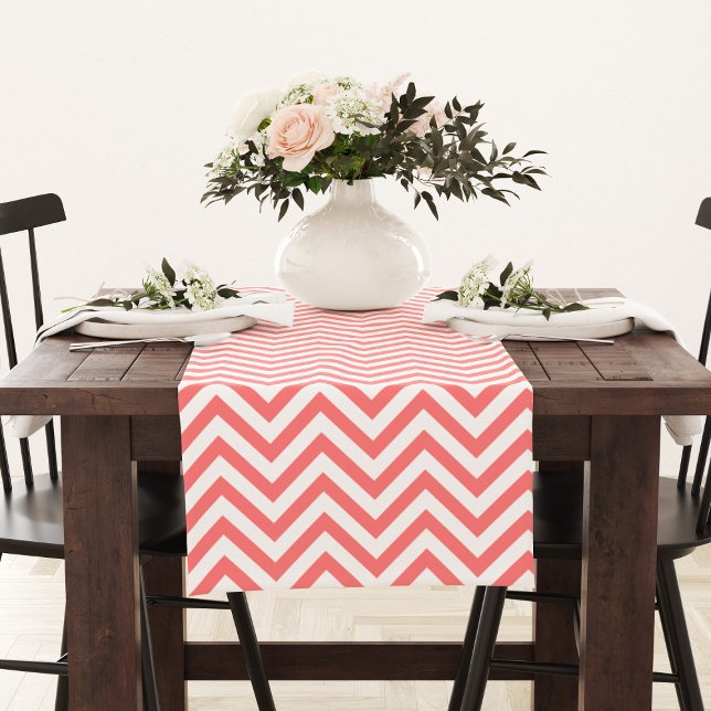 Coral Chevrons Pattern Short Table Runner (Creator Uploaded)