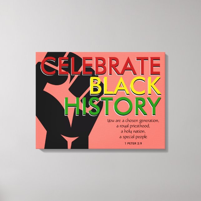 Coral | Christian Scripture | BLACK HISTORY MONTH Canvas Print (Front)