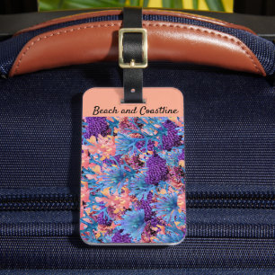 Coral Collage  Luggage Tag