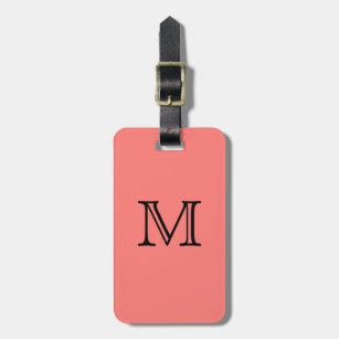 Coral coral luggage tag