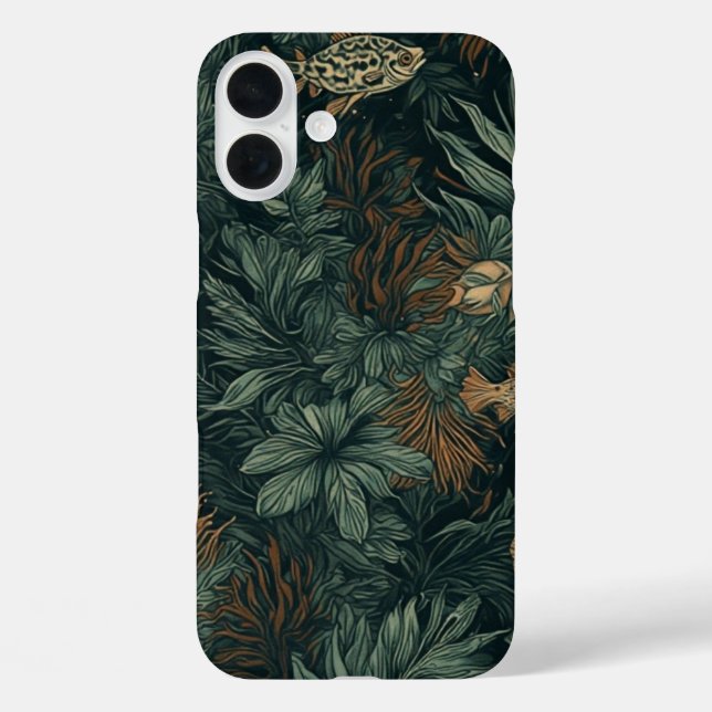 Coral Cosmos Drift - IPhone 16 Case (Back)