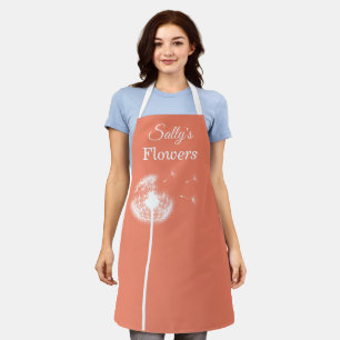 Coral Dandelion Apron