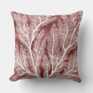 Coral Decorative Pillow Beach Throw Pillows