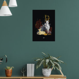 CORAL DEER by Alexandra Dikaia Poster