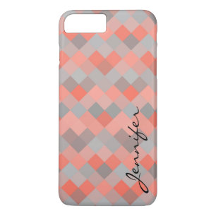Coral Diamond Geometric Pattern Case-Mate iPhone Case