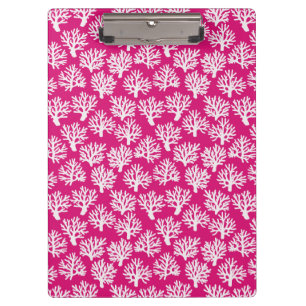 Coral Drift Vibrant Pink Clipboard