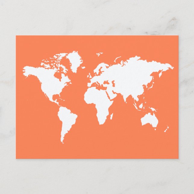 Coral Elegant World Postcard (Front)