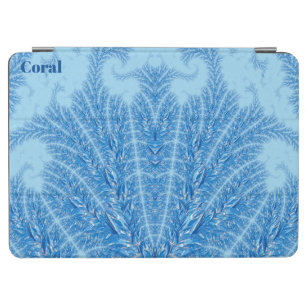 CORAL ~ FEATHERS ~ FRACTAL ~Blue Shades ~ iPad Air Cover