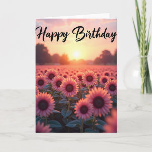 Coral Field Birthday Card