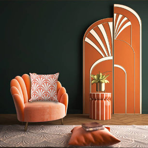 Coral Fizz and White Fans Throw Pillow