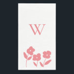 Coral  Floral Blooms  custom monogram  Napkin<br><div class="desc">Coral  Floral Blooms  custom monogram . Design features cute little flowers and monogram. The colours are customizable to matc any decor</div>