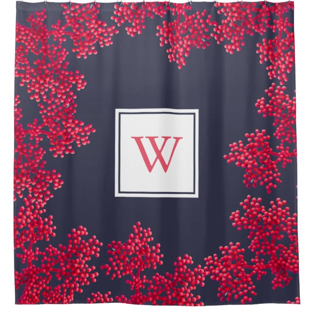 Coral Floral Buds Monogram (Front)