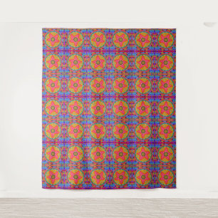 Coral Floral Pattern   Boho Style Tapestry