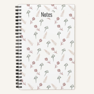 Coral Florals Watercolor Notebook