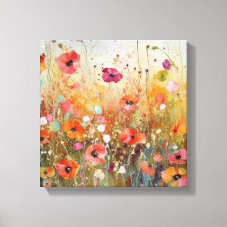 Coral Flower Art Landscape Design Canvas Print