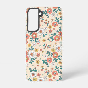Coral Flower Garden Pattern Samsung Galaxy Case