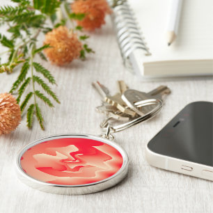 coral flower keychain