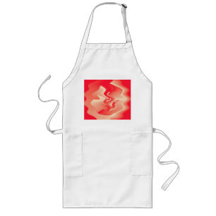 coral flower long apron