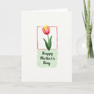 Coral Frame Mothers Day Card