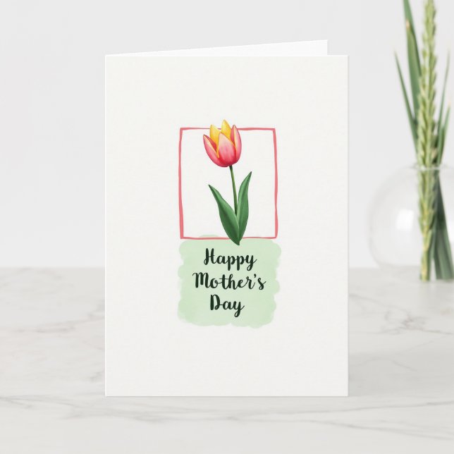 Coral Frame Mothers Day Card (Front)