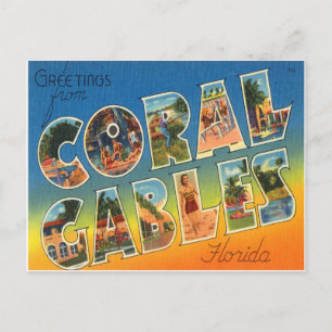 Coral Gables Florida Postcard
