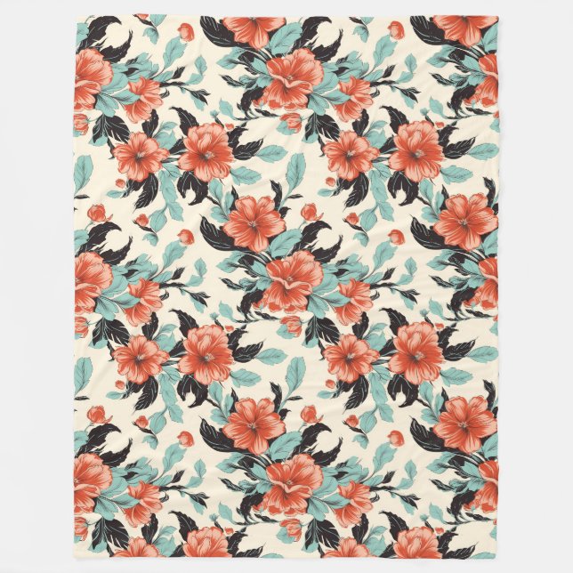 Coral Garden Fleece Blanket (Front)